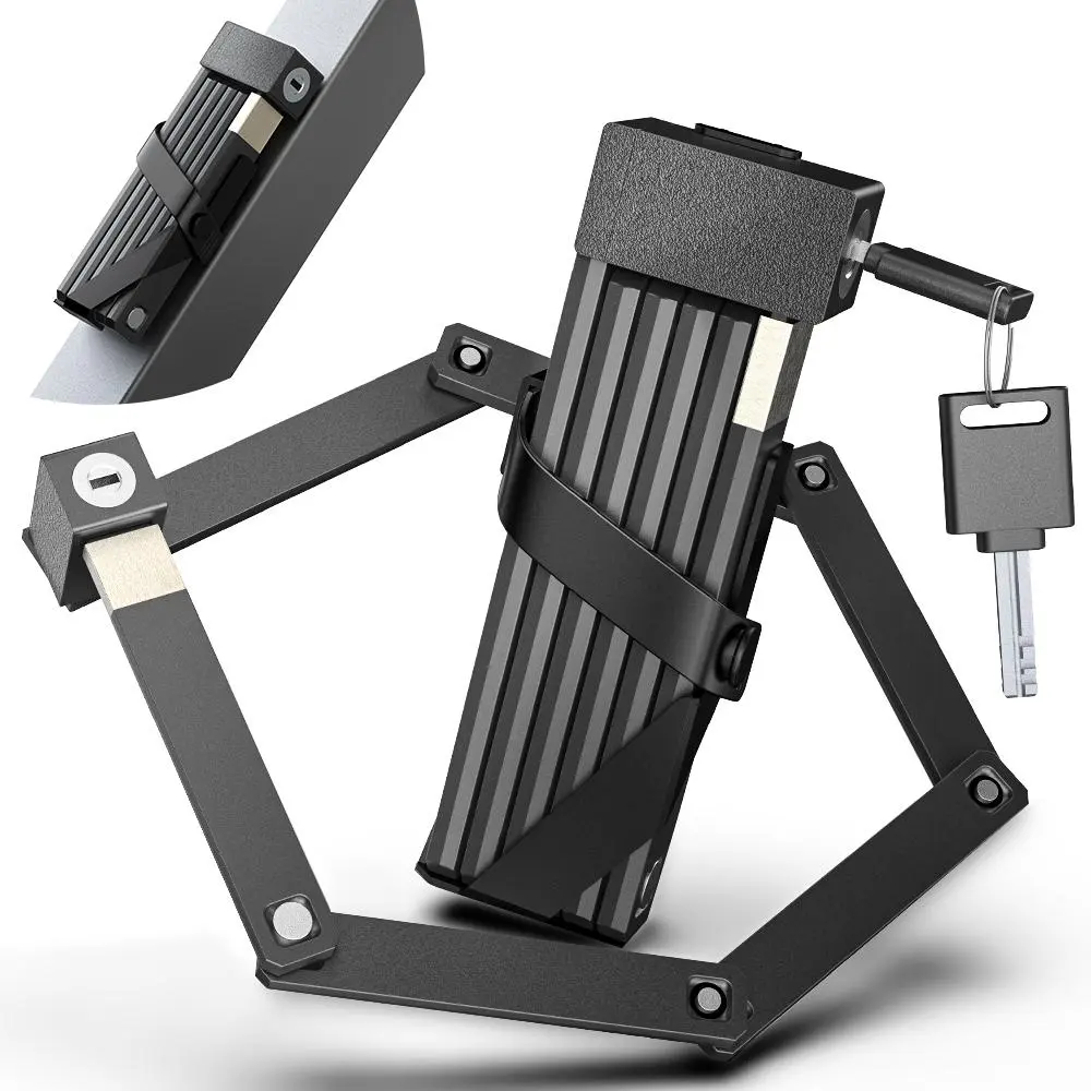 1pc VICTGOAL Portable Folding Bicycle Lock MTB Road Bike Electric Scooter Security Anti-Theft Durable Padlock Cycling Accessories Bike Locks