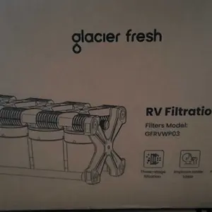 Glacier fresh Portable RV Waterfilter System, 0.2 Micron 2/3-Stage Lightweight filtration with Carbon Fiber Polycarbonate 5-inch Filters, for Camper Vans, and Boats, replacement filter SpringStatements