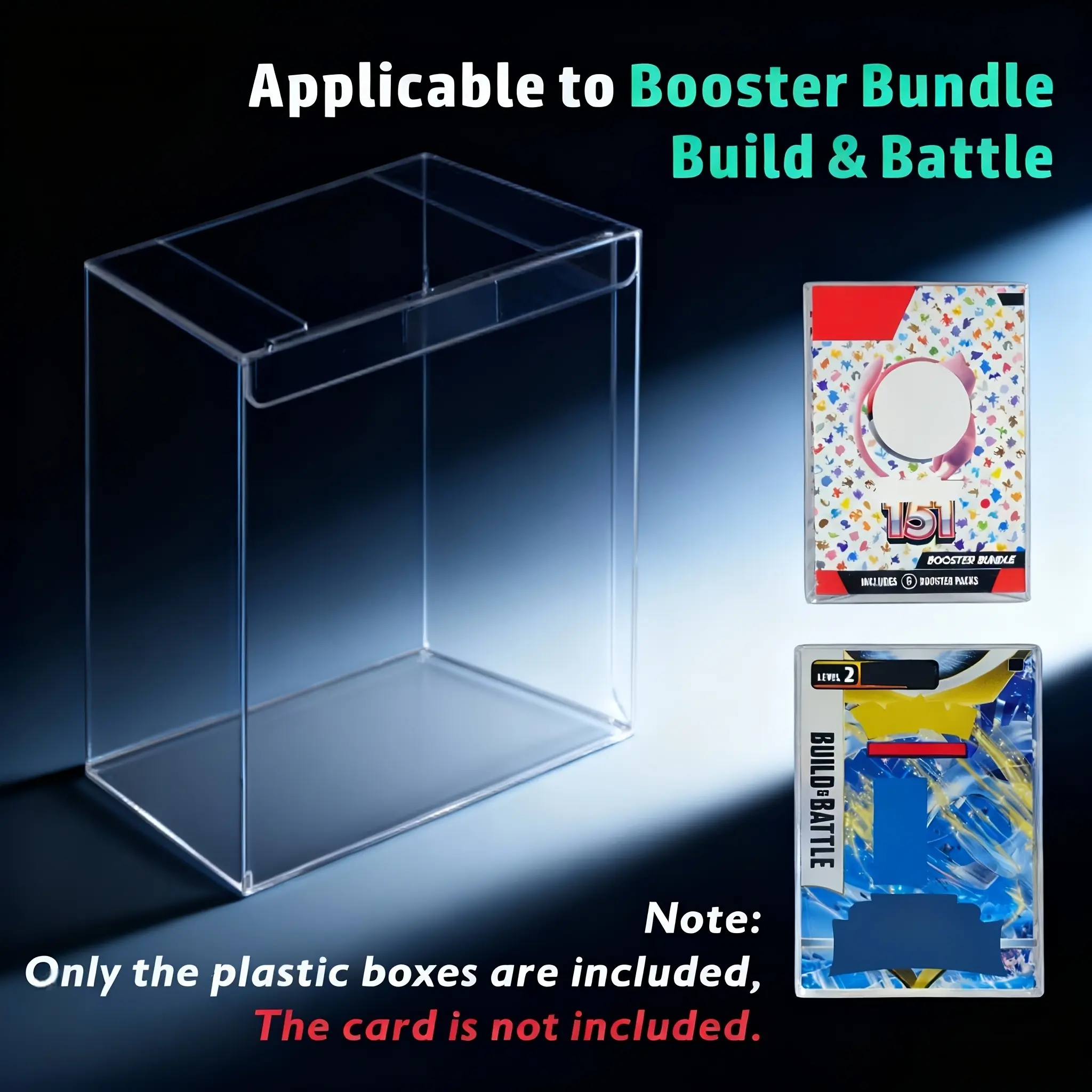 Transparent Pet Display Box Etb Protective Case, Clear Storage Display Container, Durable Scratch-Resistant, Ideal for Elite Training Boxes, Reliable and Long-Lasting