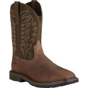 Mens Groundbreaker Steel Toe Work Boots Square Toe