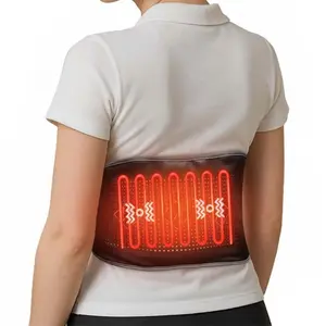 Cordless Heating Waist Massager Belt with Vibration, Adjustable Heating Temperature, Portable Heating Pad  Massager for Back, Rechargeable Electric Massager, Gifts for Mom Dad