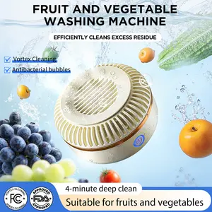 TESORO CASA Wireless Home Fruit & Vegetable Washing Machine High-Efficiency Hydroxyl Ion Technology Rotating Food Washer for Fresh Produce Eco-Friendly Clean Eating Juicer Use Ideal Gift for Kitchen 2026 Ice Cubes Maker
