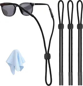 3 Pcs Glasses Strap-Adjustable Eyeglass Holders for Men, Women, and Kids - Neck Eyewear Retainer, Sports Sunglasses Strap, Lanyard