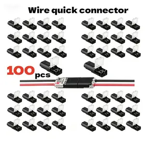Double-Wire Plug-in Connector Led Light Strip Connectors 2 Pin,Led Strip Lights Connectors Low Voltage Wire Connector with Locking Buckle,Fast Connect Plugs Led Connectors for Strip Lights-YY. lead strip automotive wiring electricity