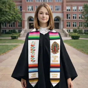 [HOT 2026] Virgin of Guadalupe Graduation Stole 2026 Mexican Graduation Stole Mexican Graduation Sash Graduatio