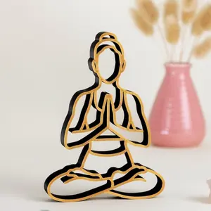 Yoga Meditation Statue, 3D Printed Personalized Zen Figure, Art Figurine, Home Office Decor, Peaceful Healing Gift, Creative Moving Present for Girlfriend, Home Decor Accessory
