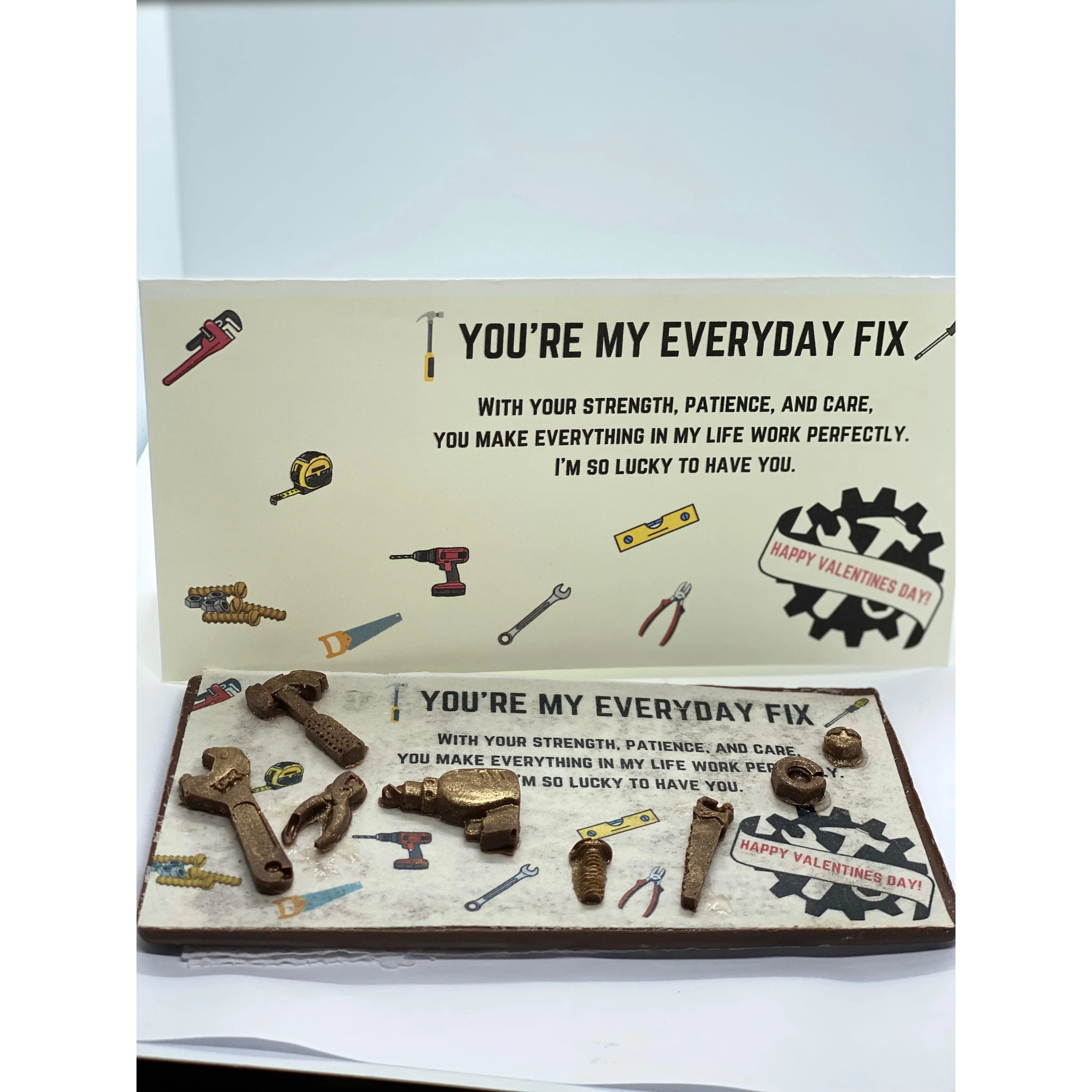Edible Chocolate Greeting Card with Keepsake Message Card -Valentine's Day- YOU'RE MY EVERYDAY FIX