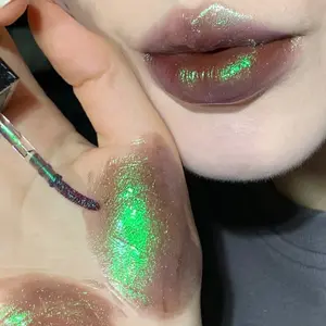 Girlcult Lipgloss Chameleon Dark Gothic Liptint Moisturizing Mirror Finish Long-Lasting Non-Stick Cup Halloween Style Makeup