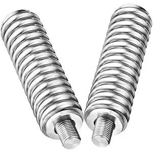 SS-3H CB Antenna Spring Mount Heavy Duty Stainless Steel CB Springs (2PCS) fit Mobile/in-Vehicle CB Radio Antenna Mount up to 60" Long and 3/8", 24 Threads - 305311SS