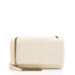 Pre-owned Yves Saint Laurent Leather Shoulder Bags Saint Laurent Terry Cloth Monogram Jamie Medium Shoulder Bag