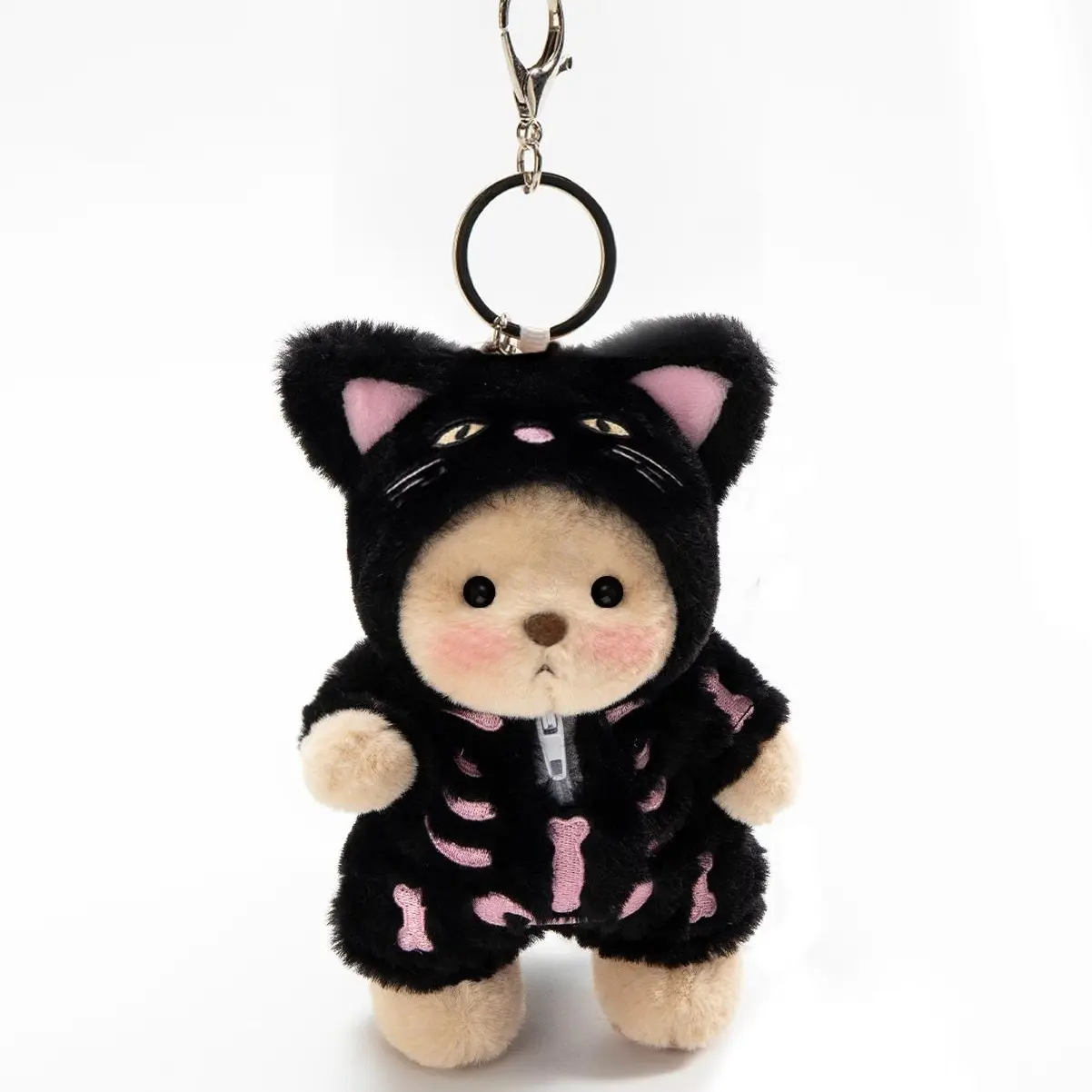 Getahug Halloween Skull Black Cat Mini Bear Keychain | 5.9 Inches Pendant Keychain Bag Charm Gift (Pre-sale)