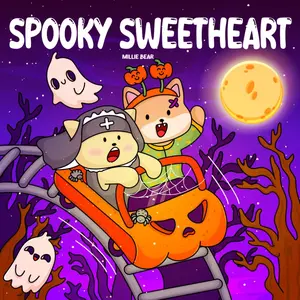 Spooky Sweetheart: Cute Easy Coloring Book for Adults Teens Seniors & Kids with Adorable Kawaii Characters in Cozy Hygge Creepy Moments for Relaxation & Stress Relief