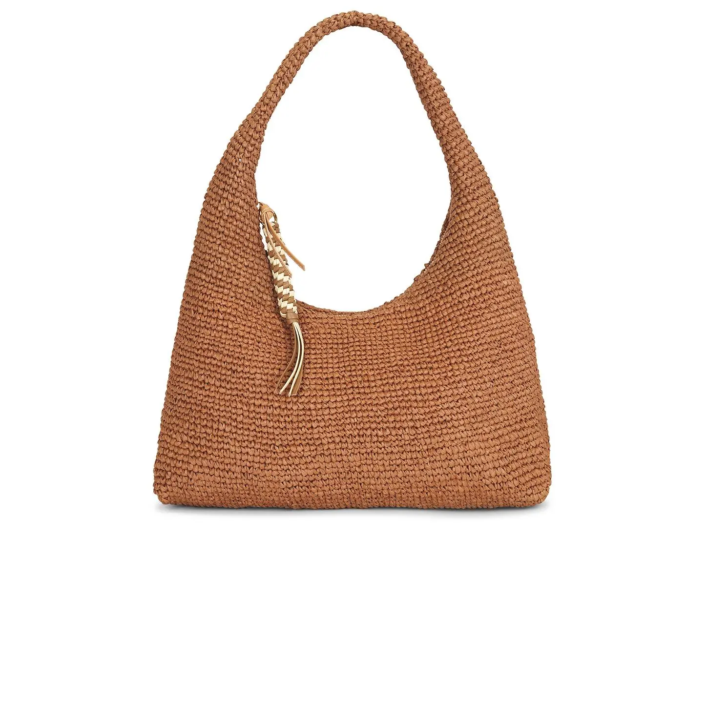 Loeffler Randall Willow Crochet Raffia Shoulder Bag in Brown