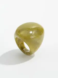 Exaggerated Fashion Geometric Oval Resin Ring, Bohemian Vintage Style Chunky Ring, Women's Daily Wear, Holiday Gift, Party Decoration, Unique Rings, Geometric Design Ring