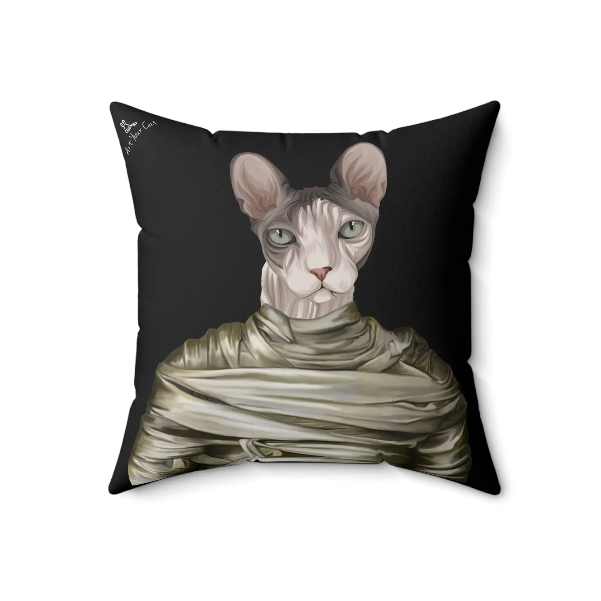 Custom Cat Throw Pillow - The Mummy