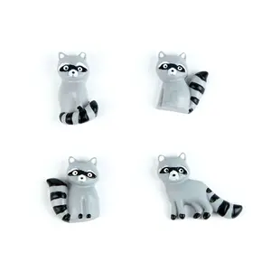 colorful RACOON magnets s/4