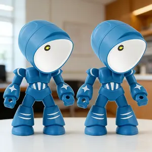 LED Mini Night Light Adjustable Cute Cartoon Robot Companion Table Light Bedside Reading Book Lamp for Bedroom Office Thanksgiving Gifts