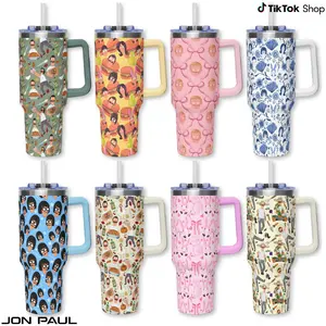 B-Bob's B-Burger 2026 Tumbler With Handle, Funny Insulated Travel Mug 40oz, Family Creative Gift Mug