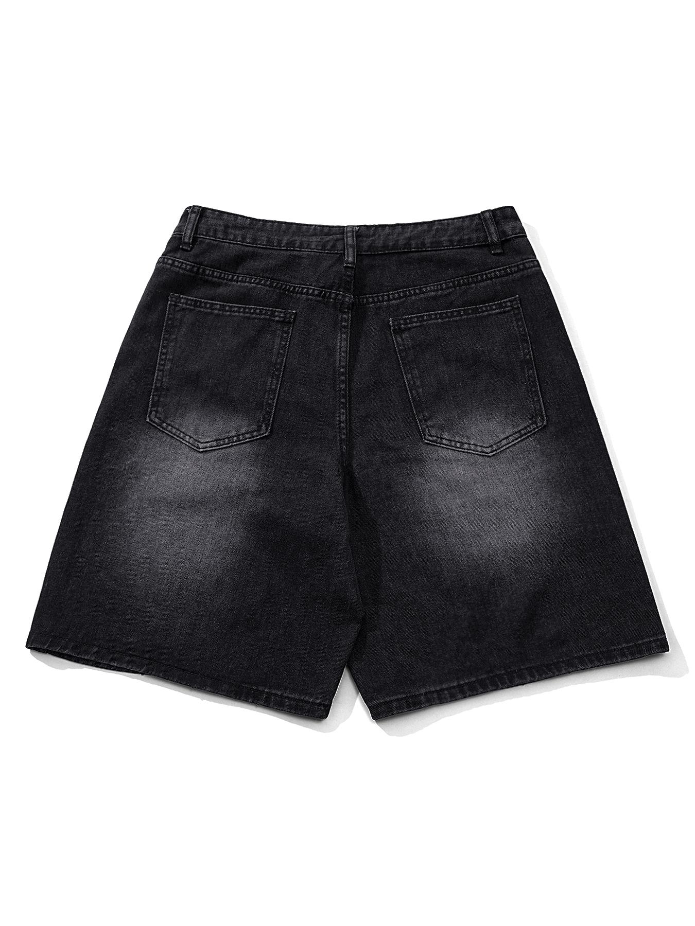 Rhinestone-Embellished Denim Shorts, Low-Rise Frayed Denim Shorts, Loose-Fit Jeans, Distressed Slim-Fit Straight-Leg Jeans