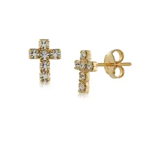Crystals Cross  Earrings Daily