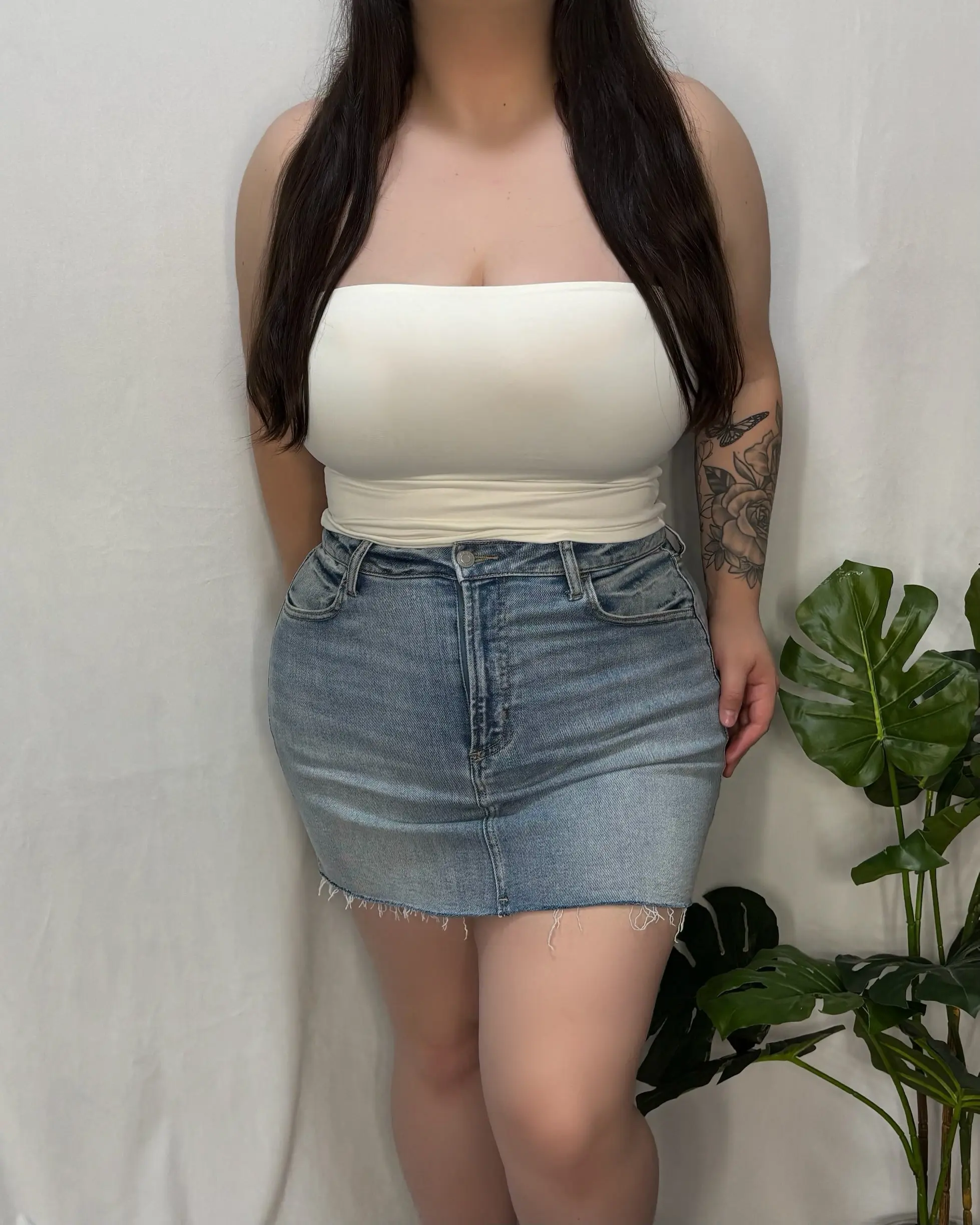 Giana Denim Skirt (Light Denim)