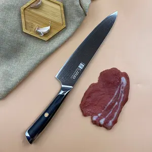 Damascus Steel Chef's Knife - Ultra Sharp for Home & Professional Use,Ideal forSlicing Meat​
