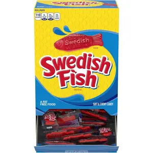 SWEDISH FISH Individually Wrapped Soft & Chewy Candy, Bulk Christmas Candy Stocking Stuffers, 240 Count Box