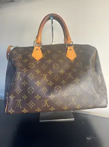 Pre-owned Monogram Canvas Shoulder Bags Louis Vuitton Brown Speedy 30 Tote Bag M41526 (V128312W)