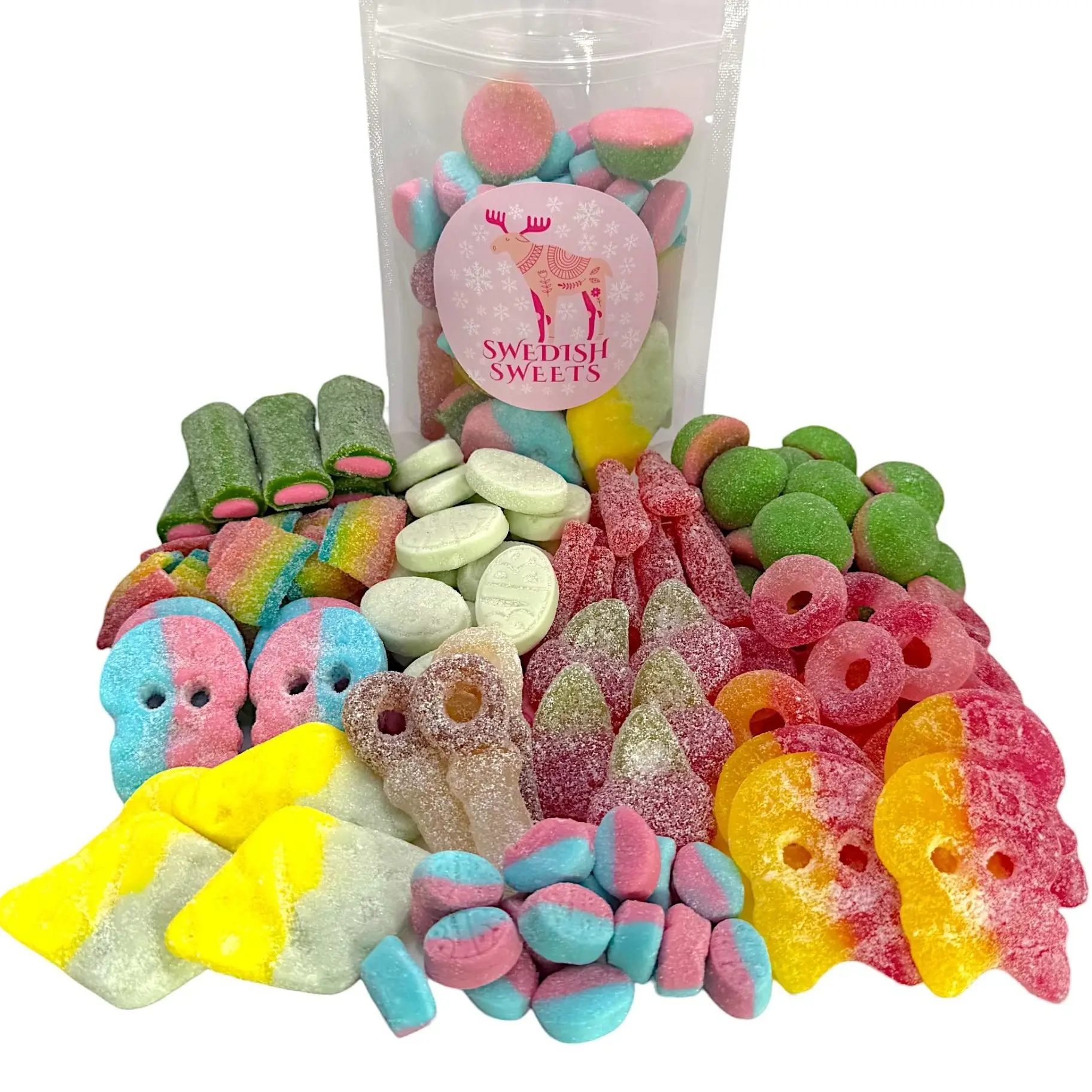 Swedish Sour Mix With Bubs - Swedish Candy- 1/2 lb Snack Bonbon