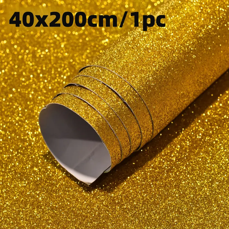 40X200cm One Roll Value Pack, Self-Adhesive Sparkle Sand Wallpaper Frosted Shimmer, Low Cost Shiny Furniture Home Decor.