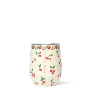 Rifle Paper Co. x Corkcicle Stemless Cup - Floral Pattern, 6 Hours Warming Time, Triple-Insulated, BPA Free, Slip-Proof Silicone Bottom