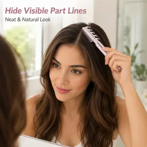 2-in-1 V-shaped hair comb, volumizing root lifting comb, detangling styling brush, scalp massage comb suitable for parting hair, volumizing bangs, curly and straight hair