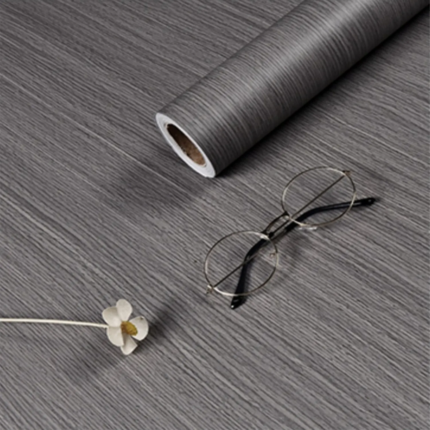 Wood Wallpaper Grey Wood Peel and Stick Wallpaper Designs Gray Wood Contact Paper Self Adhesive Decorative Wallpaper Interior Walls Wood Grain Faux Furniture Film Roll Desk Table Wall Cabinet Shelf Draw Liner DIY Wallpapers