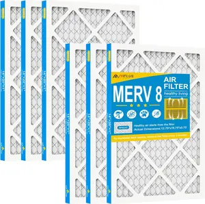 MIFLUS 14x20x1 MERV 8 Furnace Air Filters for HVAC Systems, 6-Pack Pleated Dust Defense Filters, Long-Lasting Airflow Performance for Cleaner Indoor Air 11 High