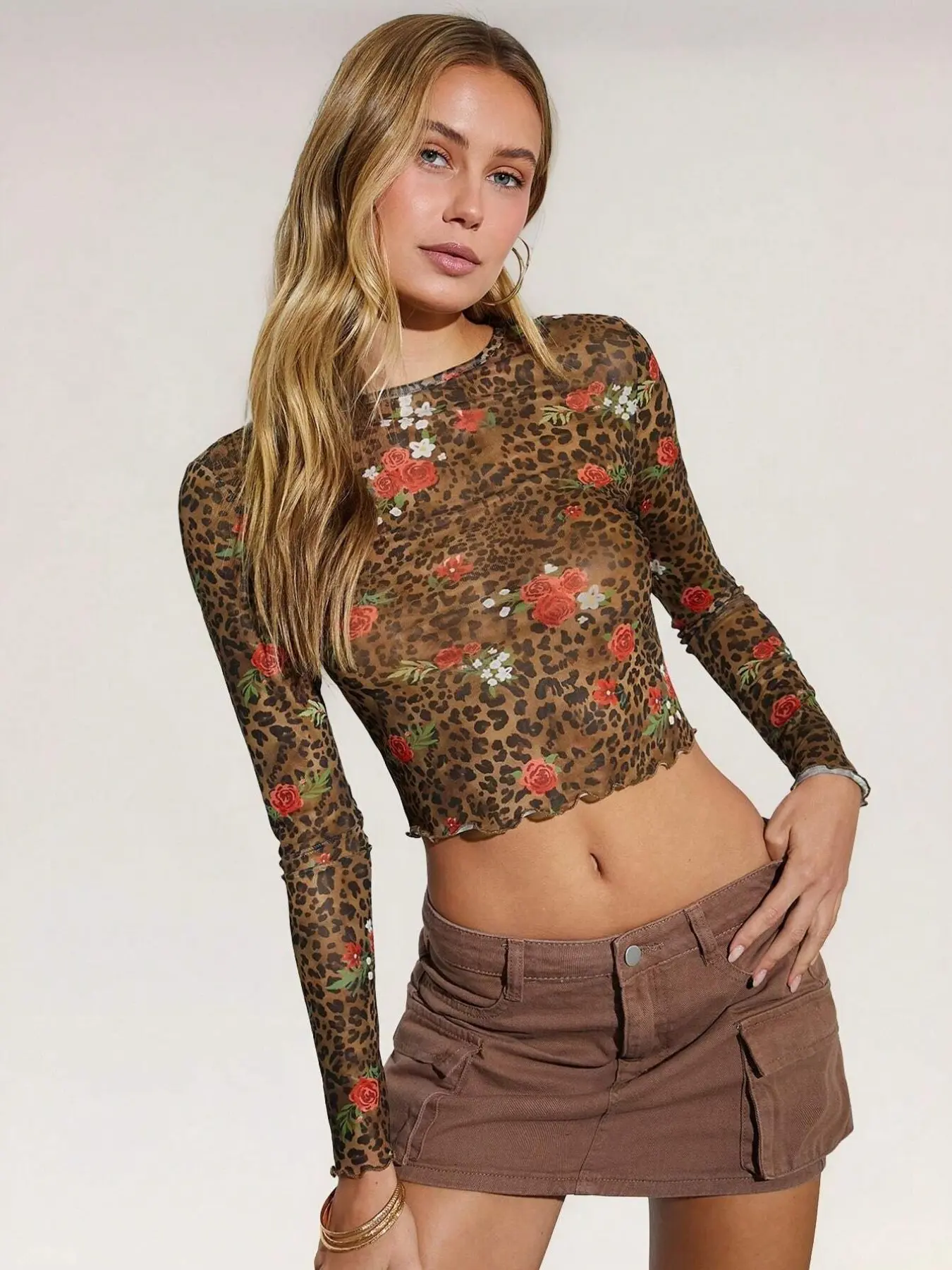 Leopard sheer top - TikTok Shop