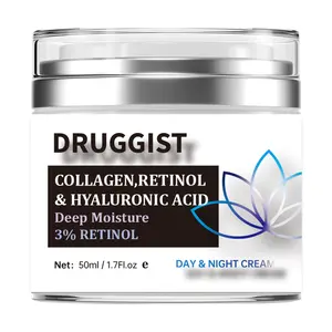 Retinol Day & Night Cream with Collagen & Hyaluronic Acid – Deep Moisture Anti-Aging Face Cream, 50ml
