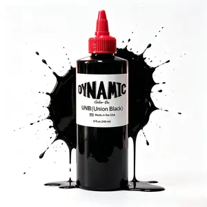 Premium Triple Black Tattoo Ink, 240ml / 8 fl oz Natural Safe Non-Fade Pigment Tattoo Paint, Long Lasting Vibrant Black Shading & Lining Ink, Twist Squeeze Cap Design, Professional Tattoo Ink for Tattoo Artists & Beginner Hobbyists