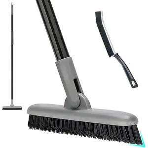Grout Brush with Long Handle 49'' Tile Cleaner Tool for Shower Floors Scrubber for Bathroom Cleaning