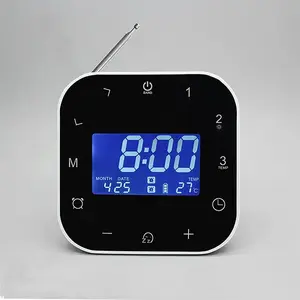 Digital Alarm Clock Auto Brightness, Both USB and Battery（not include） Operated Adjustable Light AM FM Home Radio Homedecor