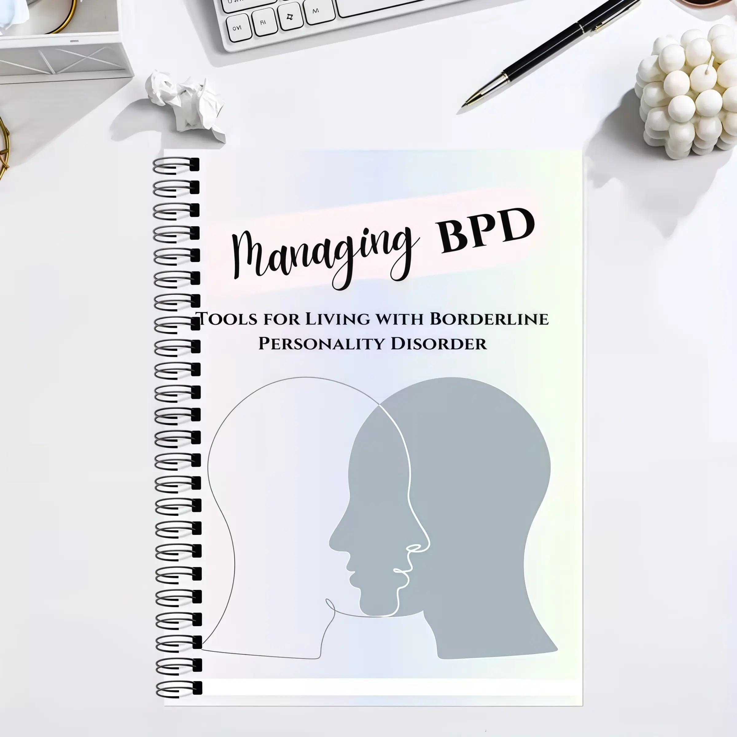 Borderline Personality Disorder Workbook: DBT and CBT Self-Help Guide with Daily Coping Skills, Emotional Tracking, Symptom Management, Action Plans-Therapist BPD Diary, Undated Mental Health Workbook for Adults with Emotional Stabil Spiral Bound Planner