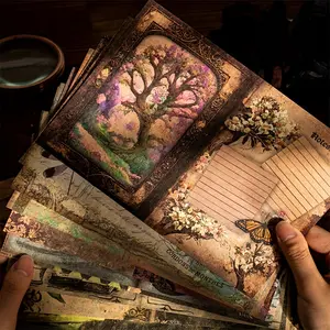 40sheets Large Size(7.87*5.51in)Dark Style Scrapbooking DIY Paper,Suitable for Packaging, Framed Gift Boxes, Explosive BoxesGreeting Card Paper, Halloween Decoration, Diary Accessories, Craft Enthusiasts Scrapbook Materials