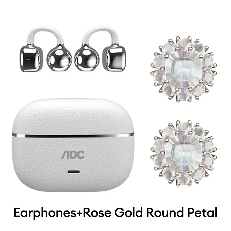 White+Gold Round Petal