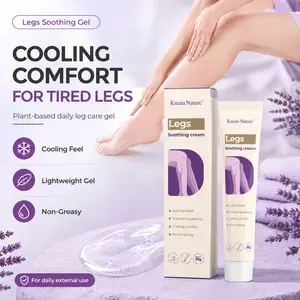 Kreain Nature Leg Soothing Gel, Cooling Leg Cream for Tired Heavy Legs, Lightweight Comfort Gel with Centella & Dandelion Extract, Non-Greasy External Use for Standing, Walking & Travel