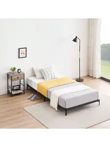 【Christmas Gift】Metal Low Bed Frame, 6 Inch Twin/Full/Queen Size Platform Bed Frames, Heavy Duty Mattress Foundation, No Box Spring Needed, Easy Assembly & Strong Bearing Capacity,  White/Black