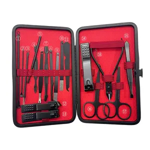 YOKOMA Multi-function Repairing Forceps Nail Trimmer Ear Scoop Knife 18-piece Set