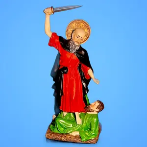 Saint Elias Baron de Cementerio Religious Statue, 12in Home Decor Ornaments for Home Supplies Display