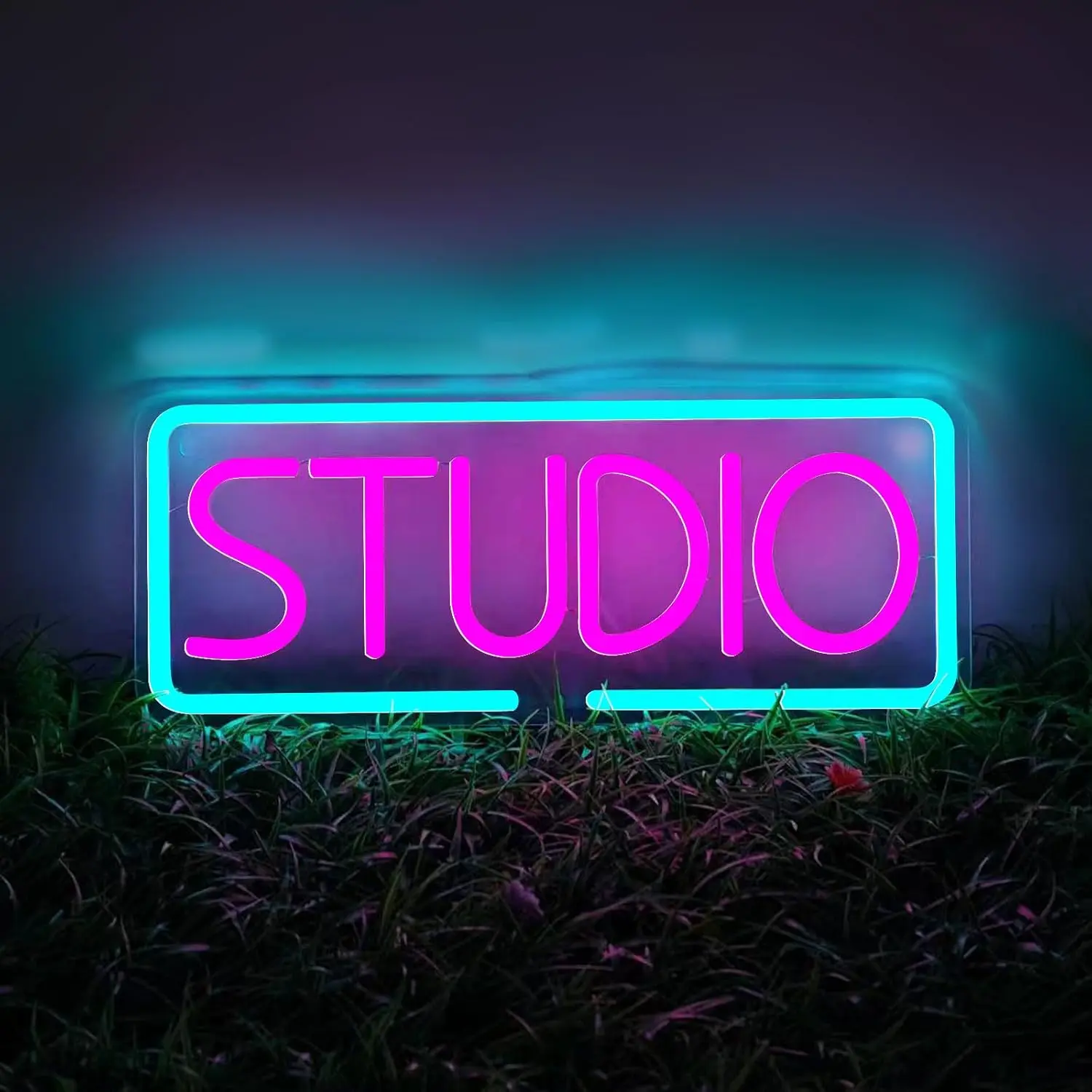 Studio Neon Sign for Wall Decor, Dimmable Neon Light for LED Light Up Business Sign, USB  Light for Recording Room, Music Studio, Streaming, Party, Club, Podcast Wall Decor  15.7" x 5.9"