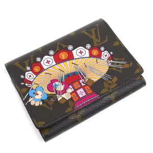 Pre-owned Louis Vuitton Canvas Small Leather Goods Portefeuille Victorine Monogram Trifold Wallet