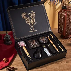 9-Piece Gold Reindeer Makeup Gift Set, Includes Bb Cream, Lipstick, Highlighter, Blush, Eyeliner, Mascara, Perfect Holiday Present, Makeup Kit Set