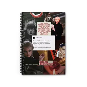 Villain Era Spiral Notebook – Break the Cycle Journal for Black Women, Shadow Work, Dark Feminine Healing, Aesthetic Gift for Baddies